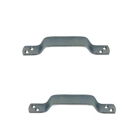 HEGAPRO Sliding Door Handle Metal Garage Handle Galvanised Pull Handle Robust 170 x 20 x 4 mm Universal Pack of 2
