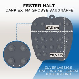 VMbathrooms Fußzauber Das Original | Rutschfeste Fußbürste für Massage & Fußreinigung | Silikon Fußwaschmatte für die Dusche | Fußschrubber mit Peeling Effekt