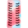 Half False Eyelashes, 10 Pairs False Eyelashes, Russian Strip Lashes,