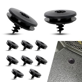Jewkot 8 PCS Car Floor Mat Clips Set, Non-Slip Plastic Car Carpet Fixer, Car Floor Blankets Screw Fasteners Interior Replaceable Accessories, Universal for Most Cars (Black)