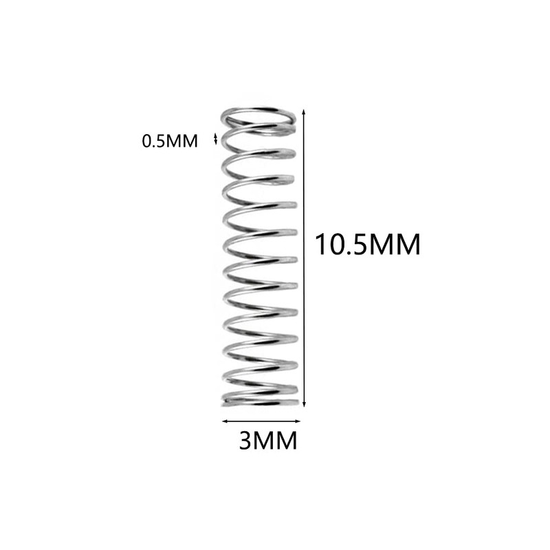 Dtoterul 50pcs Stainless Steel Micro Small Compression Spring Compression Spring