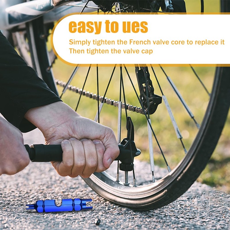 20pcs French Presta Valve Core Kit, Bicycle Valve Adapter with