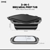XL Collapsible BBQ Prep Tub with Cutting Board & Drain