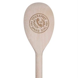 30cm 'Therapist On Speed Dial' Wooden Cooking Spoon (SO00025631)