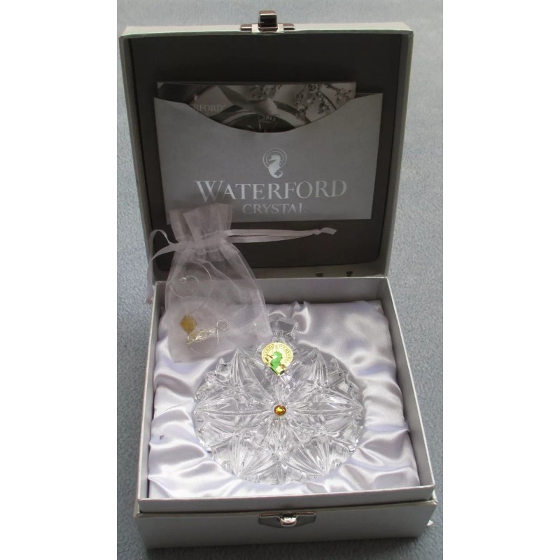 WATERFORD Crystal 2014 Snowflake Wishes Peace Christmas Ornament 4th Ed