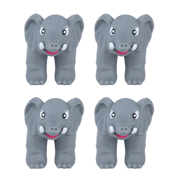 Educational and Fun Plastic Jungle Animal Themed Walking Finger Puppets Set of 4 Elephants