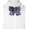 [Elerevyo] Plaid Uniform Pre-tied Knot Cute Colorful Bow Tie for