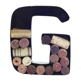 Made Easy Kit Wine Cork Holder Decorative Metal Monogram Letter for Wine Corks - Easy Mount kit Included (Letter G, 7" x 5.5" x 2")