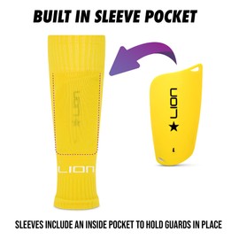 All-in-One Football Sleeve/Guard Combo for Kids – Matching Football Sleeves with Built-In Shin Guards – Perfectly Matches Your Kit Colours - Yellow