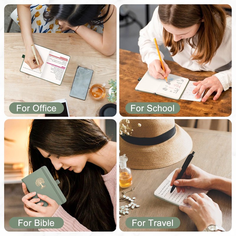 EMSHOI A6 Notebook for Women Men, Small Mini Cute Pocket
