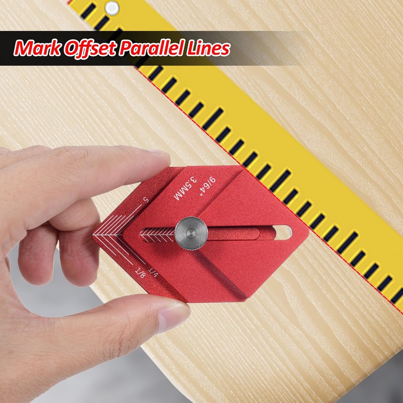 BUZHI Marking Ruler Woodworking Measuring Ruler Trim Carpentry Tools Finishing