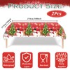 2 Pcs Christmas Plastic Tablecloth 54” x 108” Snowman Christmas