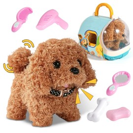 Dog Toy Children, Toy Dog Running and Barking, Dog with Lead for Running and Barking, Cuddly Toy Dog Electric Dog Cage, Dog Play Toy from 2 3 4 5 Years Gift Ideas (Dogs)