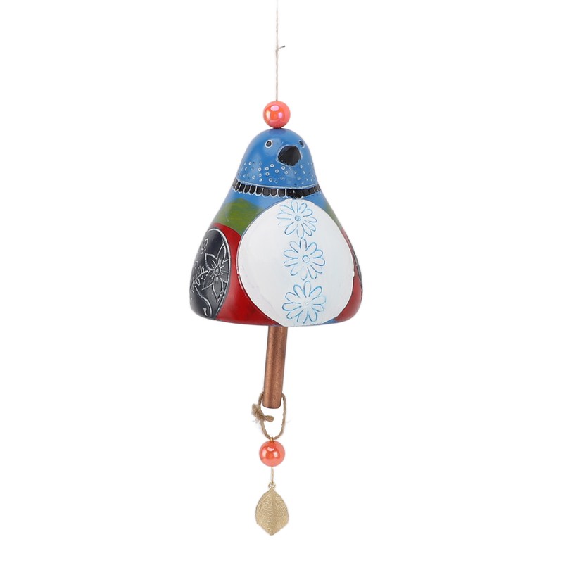 Resin Bird Wind Chime Resin Wood Hand Painted Delightful Melody
