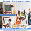 Kids Easel Kids Wooden Easel with Paper Roll - Adjustable