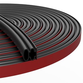 HNYNH Weather Stripping Door Seal Strip，Extra Thick Door/Windows Rubber Weather Seal Strip，Self-Adhesive Door Seal Strip Insulation Soundproofing Strip,Multiple Models (Black, 0.39in*0.39in*40ft)