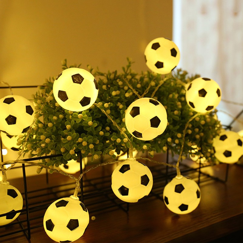 20FT 40LED String Lights Football Soccer Shaped Fairy Lights LED