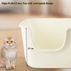 Vealind Large High Sided Cat Litter Box Extra Deep Cats