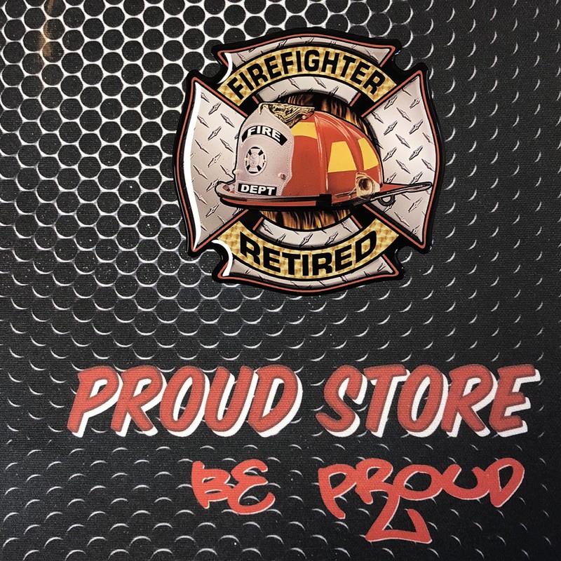 Retired Firefighter Sticker Maltese Cross Domed Decal Emblem CAR Sticker