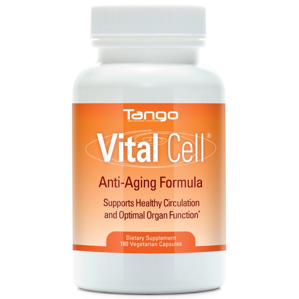 Vital Cell Natural Anti-Aging Supplement for Men and Women, Supporting Circulation and Healthy Organ Function (180 Vegetarian Capsules)