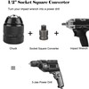 Keyless Drill Chuck 0.8-10mm 3/8-24UNF Quick Change Adapter for SDS