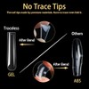 Long Square Nail Tips, 240Pcs Full Cover Soft Gel Nail