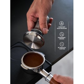 coosigar 51mm Espresso Tamper, Premium Barista Coffee Tamper with Constant 30lb Calibrated Spring Loaded, 100% Stainless Steel Base, Tamper Fits for All 51mm Portafilters, Espresso Accessories