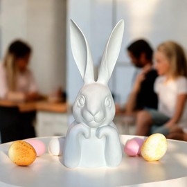 presentis Bunny Bust Max Easter Bunny White 40 cm Modern Easter Decoration Figure Indoor Spring Decoration