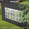 Outsunny Gazebo Side Panels with Window for 3x3(m) or 3x4m