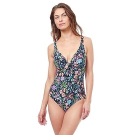 Profile by Gottex Women's Standard Flora V-Neck One Piece, Multi