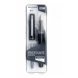 PLATINUM Prefounte Medium Fountain Pen - Graphite Blue, STPLAPREGB