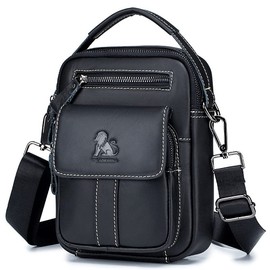 BAIGIO Umhängetaschen Herren Klein Herrentasche Leder Schultertasche Ledertasche für Männer Arbeit Reise Alltagsleben