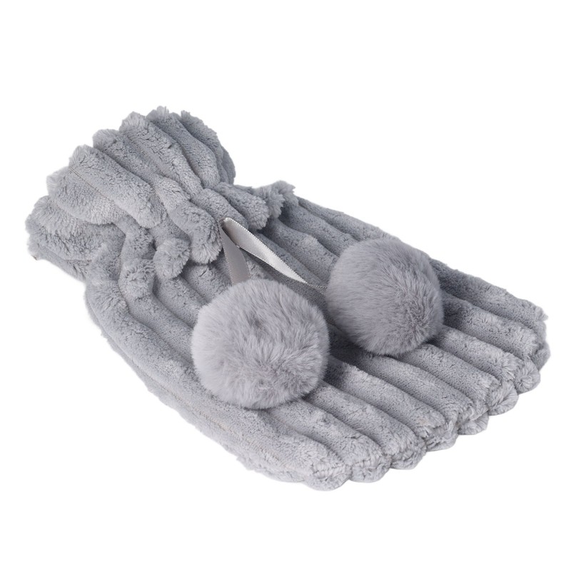 Hot Water Bag PVC Plush Fabric Cover Wide Mouth Design