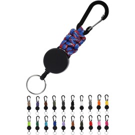 SasuGadget Retractable Keychain, Compact & Durable Key Reel with Carabiner, Strong Metal Wire for Keys, Badges, Card Holder, Fishing, and Kids’ Use