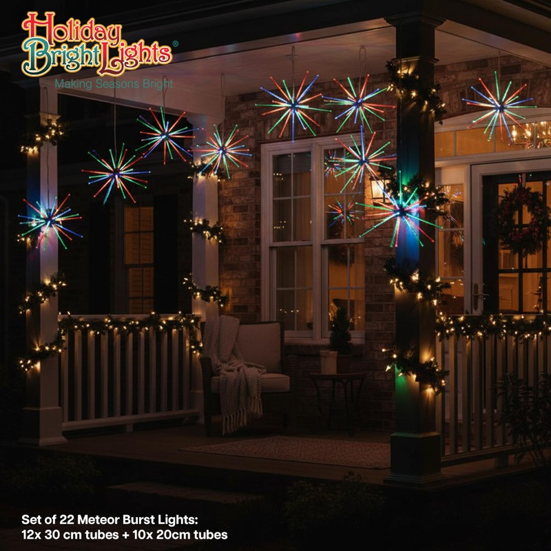 Holiday Bright Lights 28 Inch LED Meteor Burst Multicolor Starburst