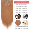 Loxxy Human Hair Clip in Extensions Auburn Blonde 110g 6Pcs