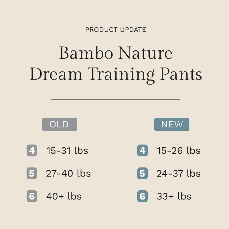 Bambo Nature Premium Eco-Friendly Training Pants, Size 6 (35+ Lbs),