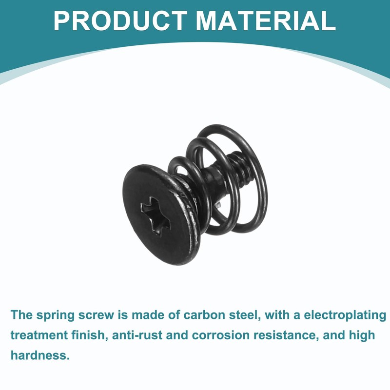 sourcing map GPU Spring Screws, 15pcs M2x5.5mm 5.5mm Spring OD