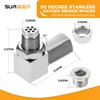 SURIEEN O2 Oxygen Sensor Spacer Kit, 90 Degree Stainless Oxygen