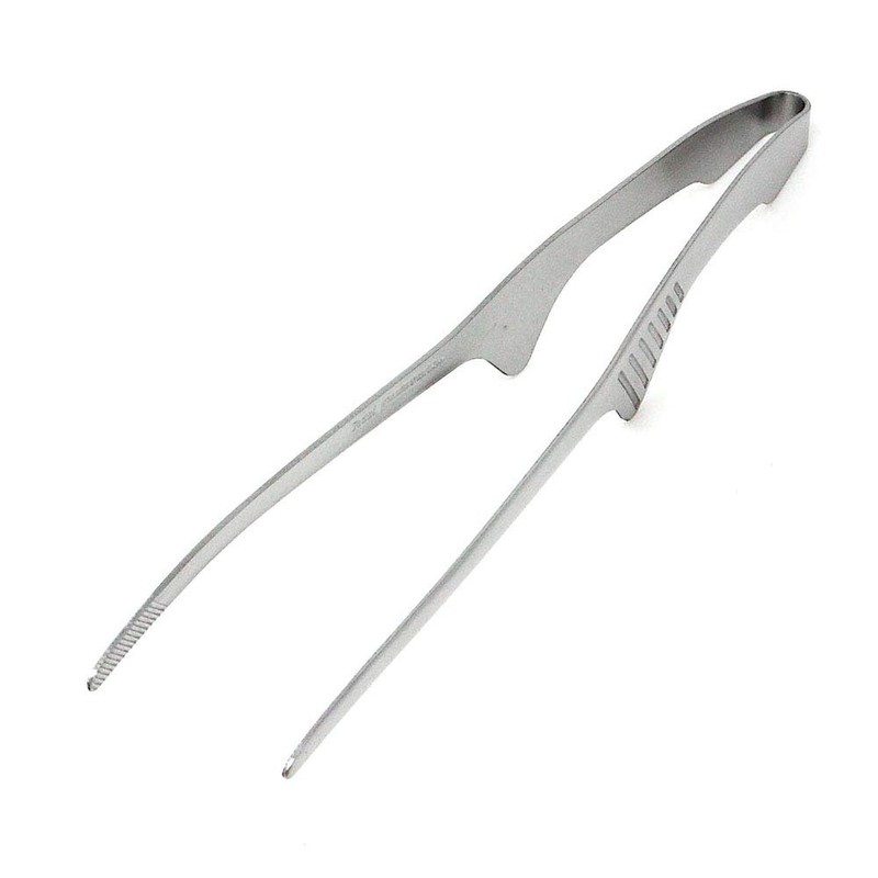 (Silver) - Todai 24cm Stainless Steel Non-Slip Yakiniku BBQ Tongs