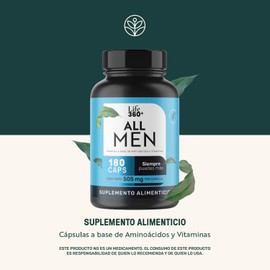 Life 360+ All Men | 180 cápsulas | Cápsulas a base de aminoácidos y vitaminas