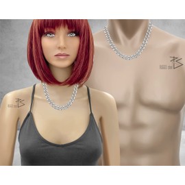 RUGGED steel Stainless Steel Curb Chain 10 mm / 45 50 55 60 cm (Including Jewellery Box), Stainless Steel