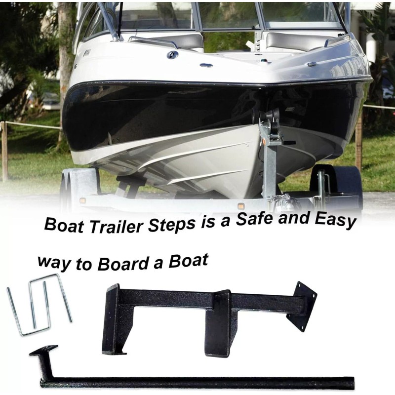 SAVYSPEDY Dual Step Boat Trailer Steps for The Tongue with