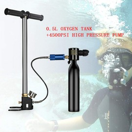 DENESTUS Mini Scuba Diving Tank Equipment, Pressure& Corrosion Resistant Material with Refillable Design, Portable Pony Bottle for Emergency Backup