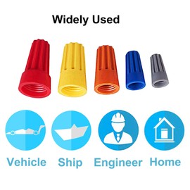 MuHize 220Pcs Electrical Wire Connectors - Upgraded Electrical Twist Nuts Caps Assortment Kit(2024 New), Wire Connectors with Spring Insert Twist Nuts Caps