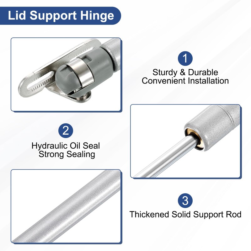 sourcing map 1Pcs Lid Support Hinge, 60N Gas Struts Soft