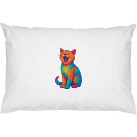 Azeeda 2 x 'Roaring Cat' Cotton Pillow Cases (PW00042377)