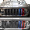 2PCS Front Grill Rings Frame Grille Inserts Cover Trim Kit
