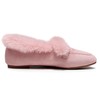 VenusCelia Women's Cozy Furry Flat Shoe (8.5 M US,Pink)