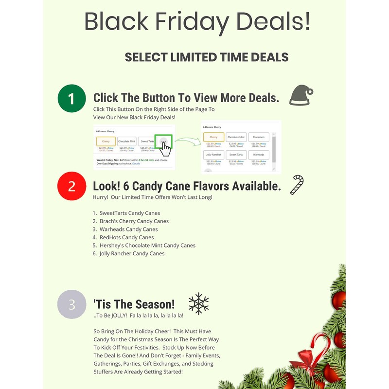 Brach's Cherry Candy Canes 6 oz. 12 Ct for Christmas